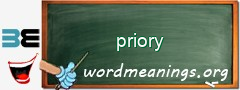 WordMeaning blackboard for priory